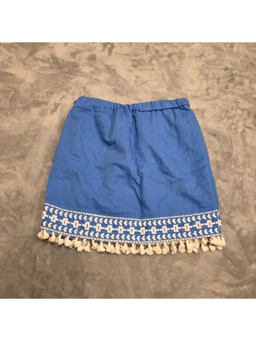 J.Crew Southwest Cottagecore Linen Tassels Skirt Sz Small